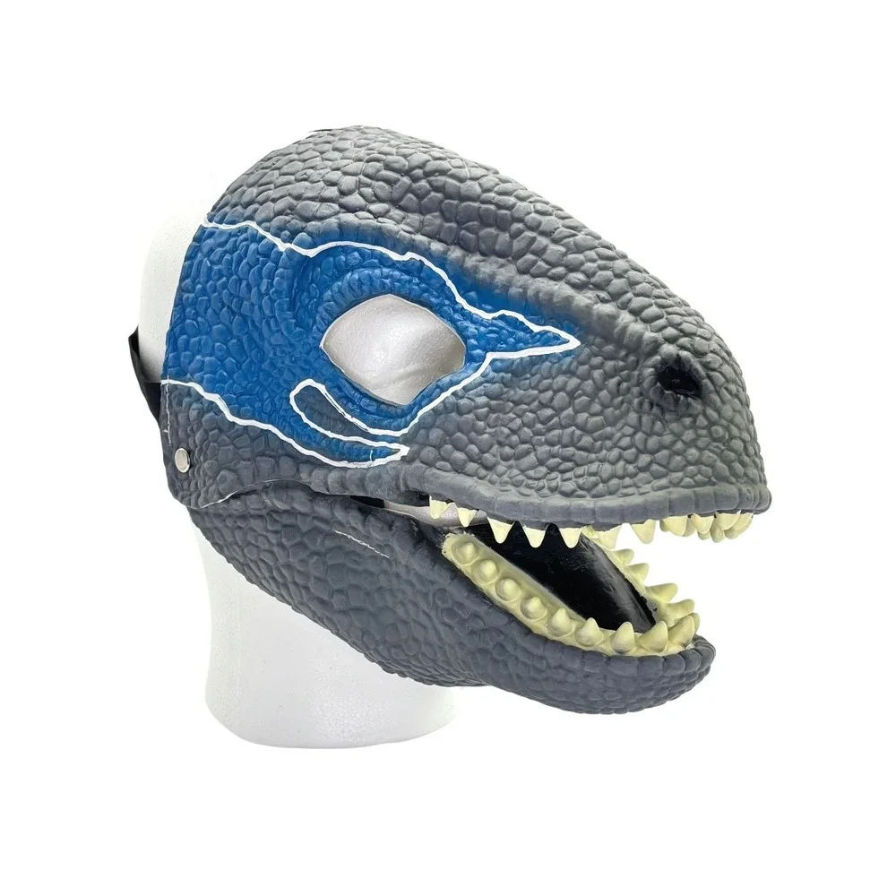 Velociraptor Jurassic World‎ Blue Dinosaur Dino Rubber Halloween Mask Raptor